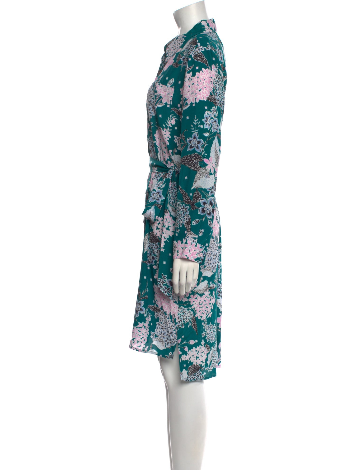 Diane von Furstenberg Floral Print Midi Length Dress
