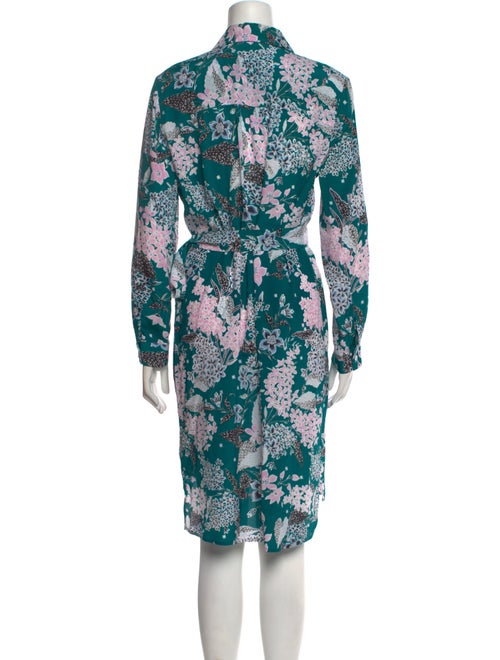 Diane von Furstenberg Floral Print Midi Length Dress