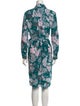 Diane von Furstenberg Floral Print Midi Length Dress