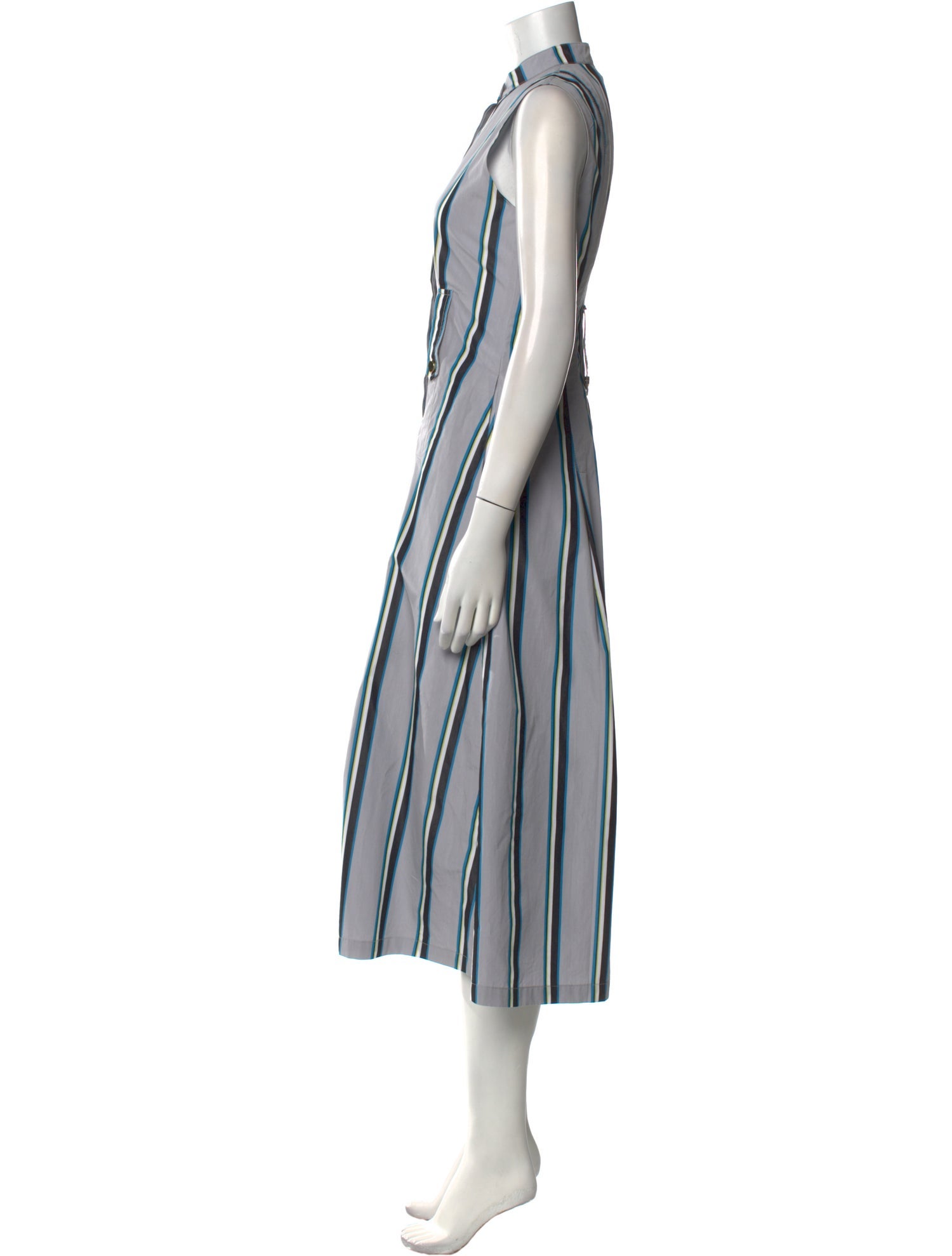 Diane von Furstenberg Striped Midi Length Dress