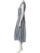 Diane von Furstenberg Striped Midi Length Dress