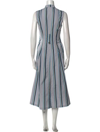 Diane von Furstenberg Striped Midi Length Dress