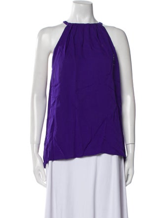 Diane von Furstenberg Silk Halterneck Blouse