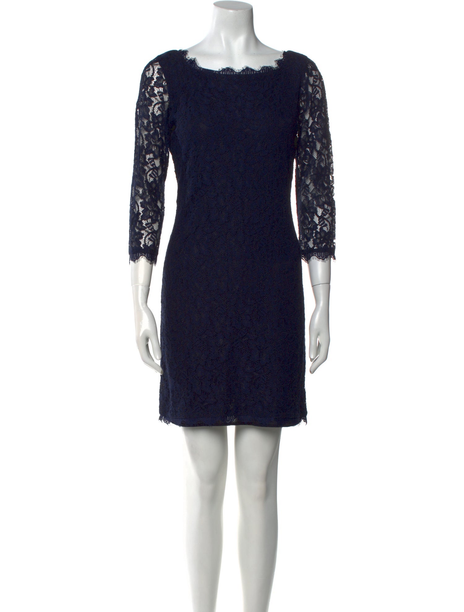 Diane von Furstenberg Lace Pattern Mini Dress