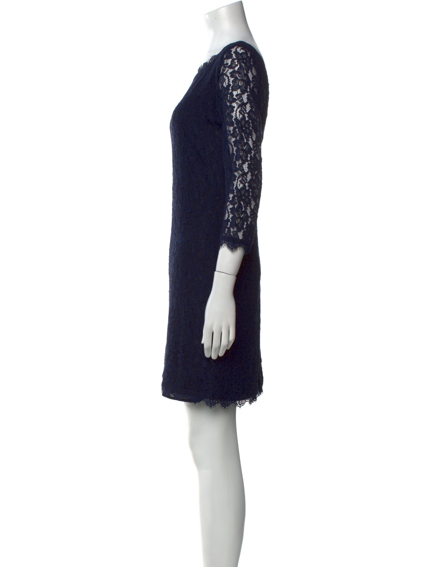Diane von Furstenberg Lace Pattern Mini Dress