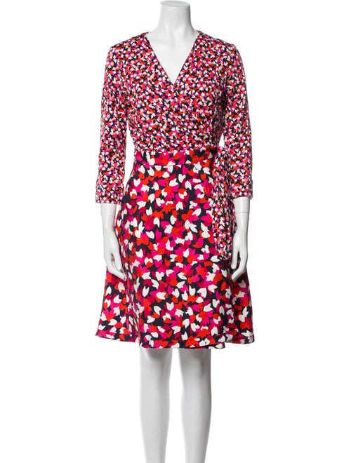 Diane von Furstenberg Floral Print Knee-Length Dress