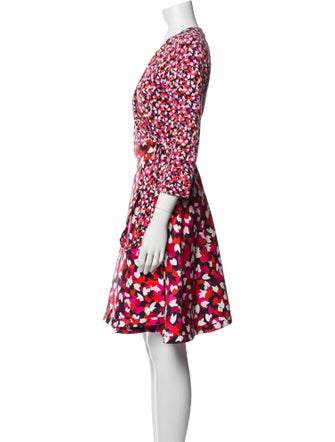 Diane von Furstenberg Floral Print Knee-Length Dress