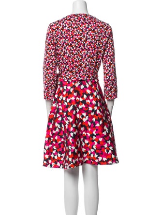 Diane von Furstenberg Floral Print Knee-Length Dress