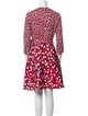 Diane von Furstenberg Floral Print Knee-Length Dress