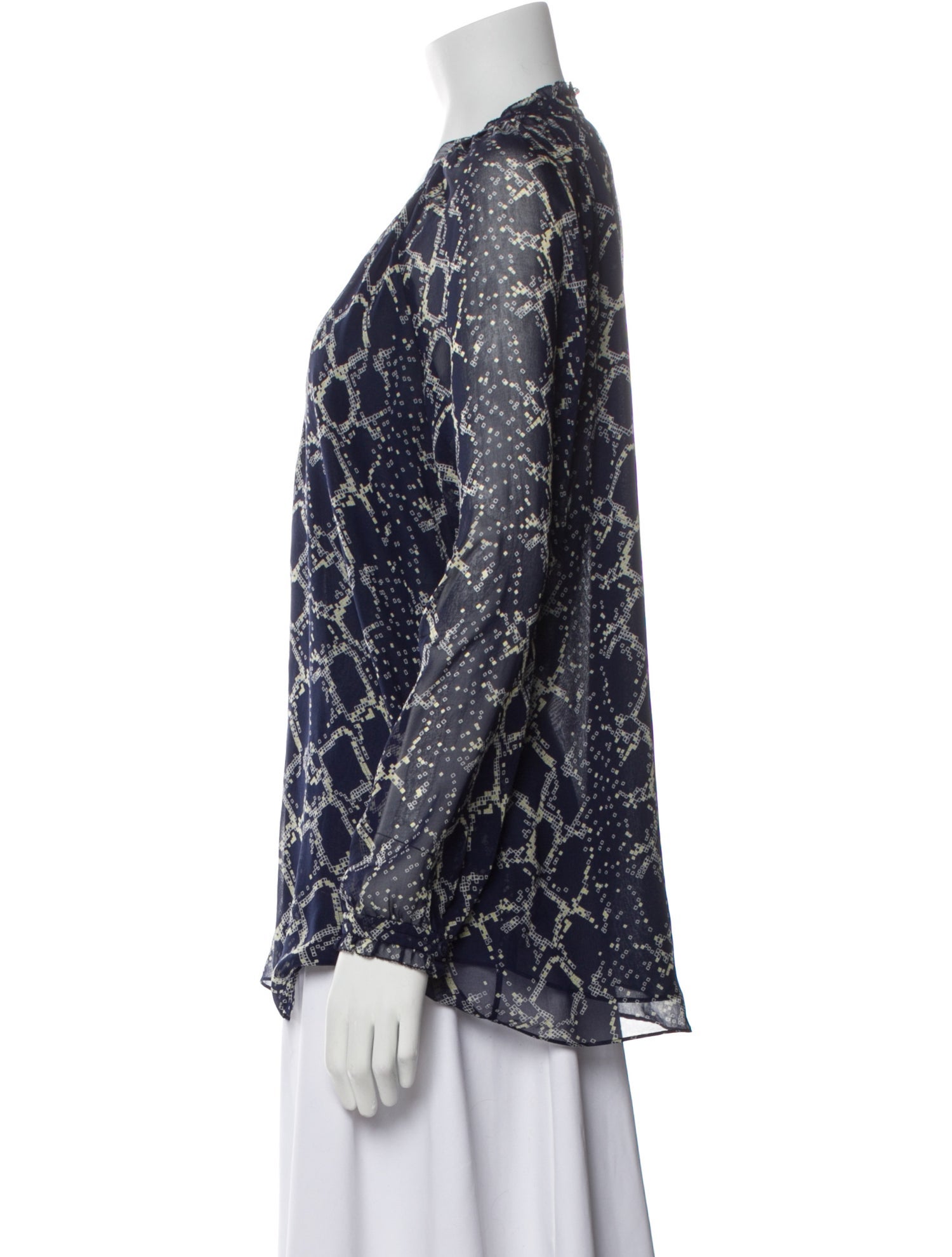 Diane von Furstenberg Silk Printed Blouse