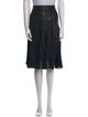 Diane von Furstenberg Lamb Leather Knee-Length Skirt