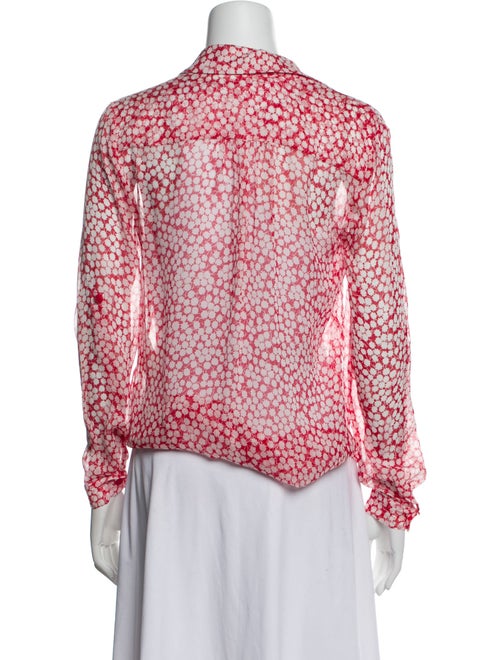 Diane von Furstenberg Silk Floral Print Blouse
