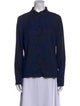 Diane von Furstenberg Printed Long Sleeve Button-Up Top