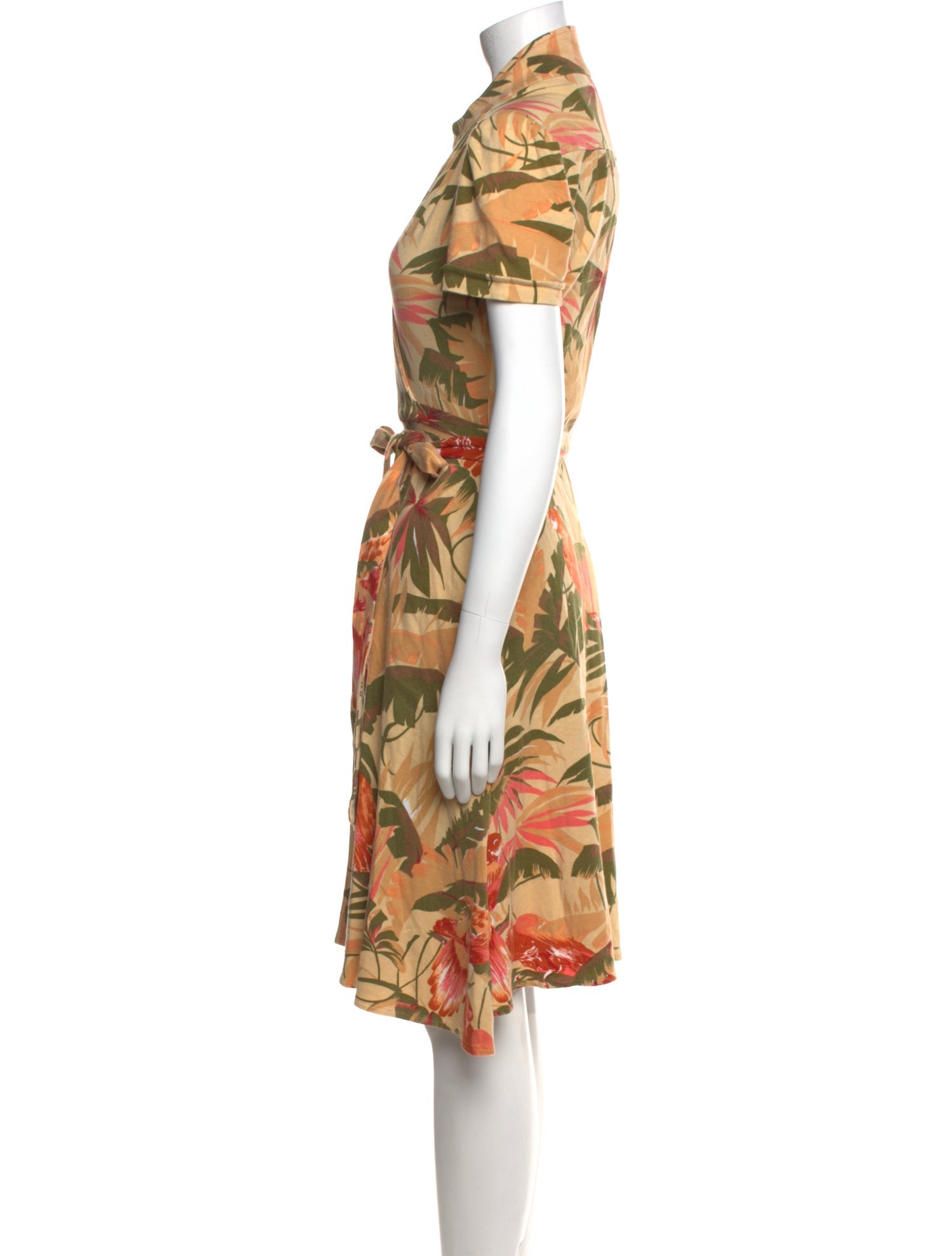 Diane von Furstenberg Floral Print Midi Length Dress