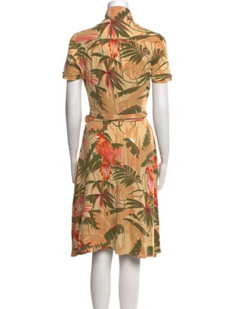 Diane von Furstenberg Floral Print Midi Length Dress