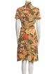 Diane von Furstenberg Floral Print Midi Length Dress