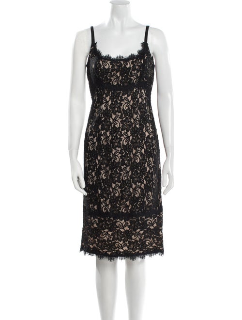 Diane von Furstenberg Lace Pattern Knee-Length Dress