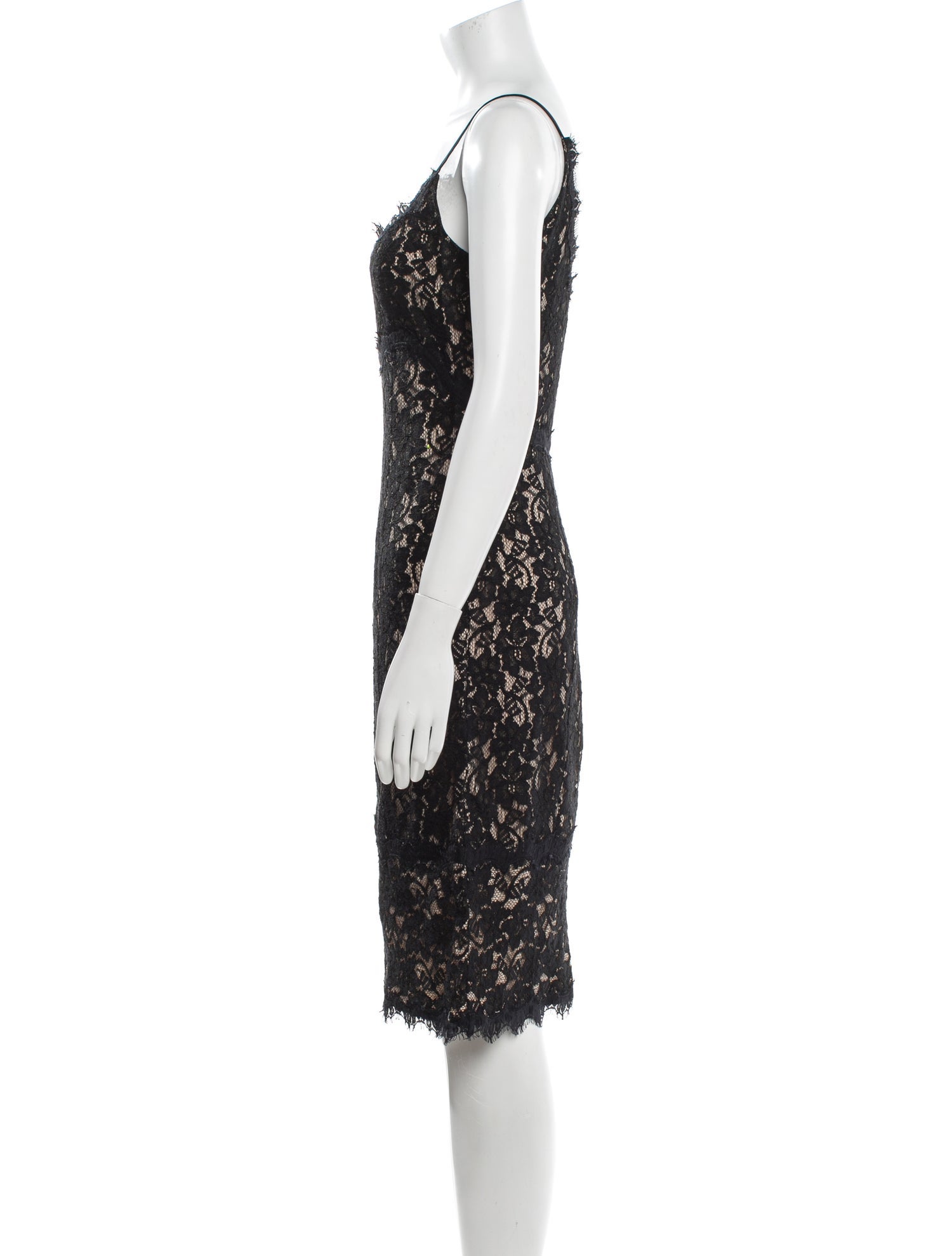 Diane von Furstenberg Lace Pattern Knee-Length Dress
