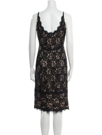 Diane von Furstenberg Lace Pattern Knee-Length Dress