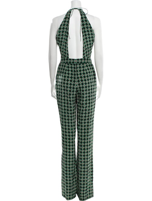 Diane von Furstenberg Printed Halterneck Jumpsuit