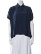 Diane von Furstenberg Silk Short Sleeve Button-Up Top