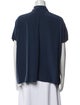 Diane von Furstenberg Silk Short Sleeve Button-Up Top