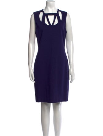 Diane von Furstenberg Scoop Neck Knee-Length Dress