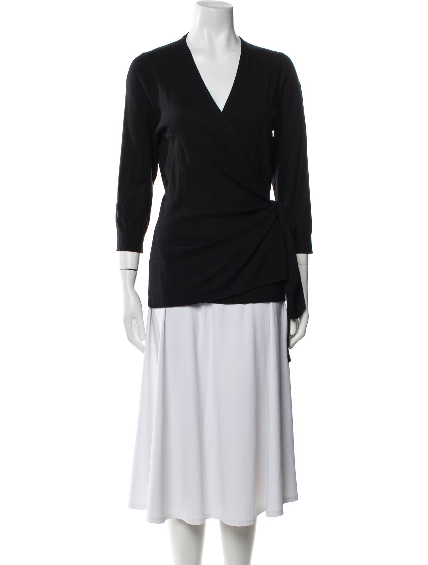 Diane von Furstenberg Silk V-Neck Sweater