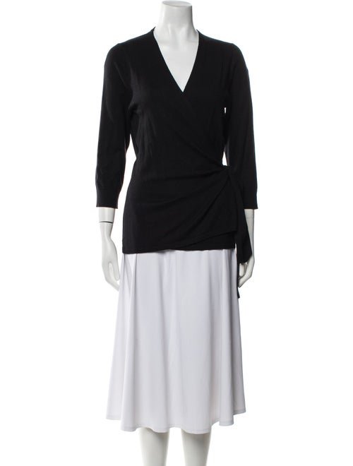 Diane von Furstenberg Silk V-Neck Sweater