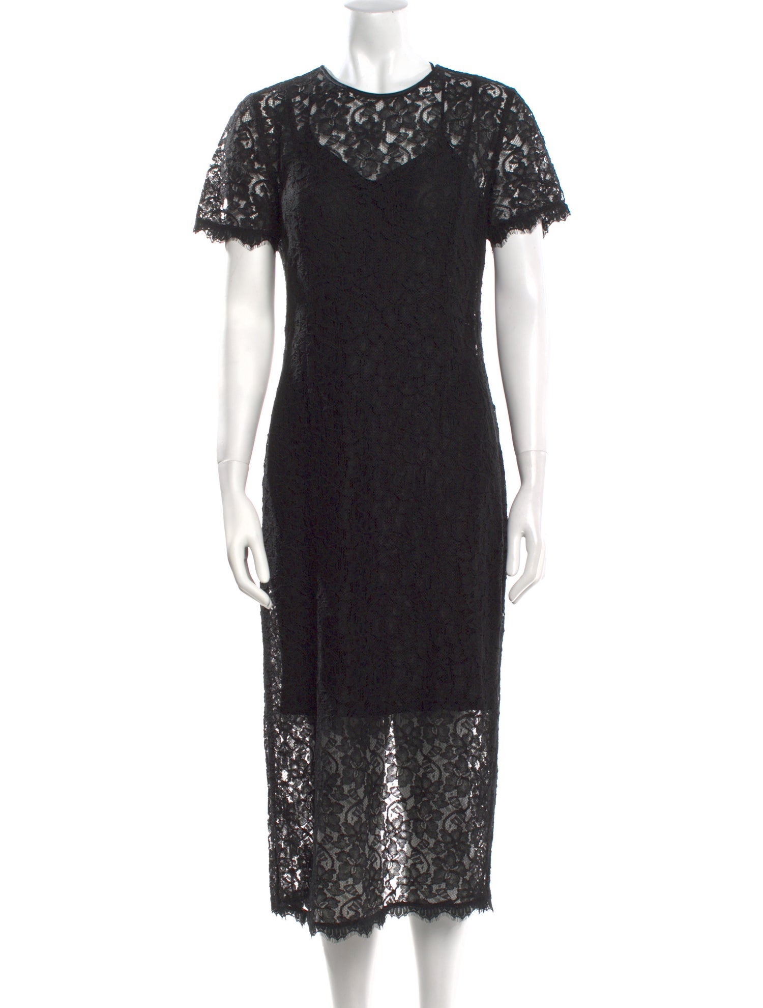 Diane von Furstenberg Lace Pattern Midi Length Dress