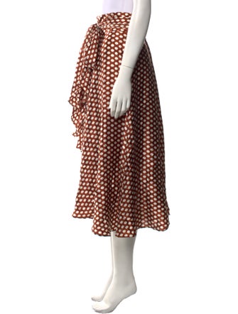 Diane von Furstenberg Polka Dot Print Midi Length Skirt