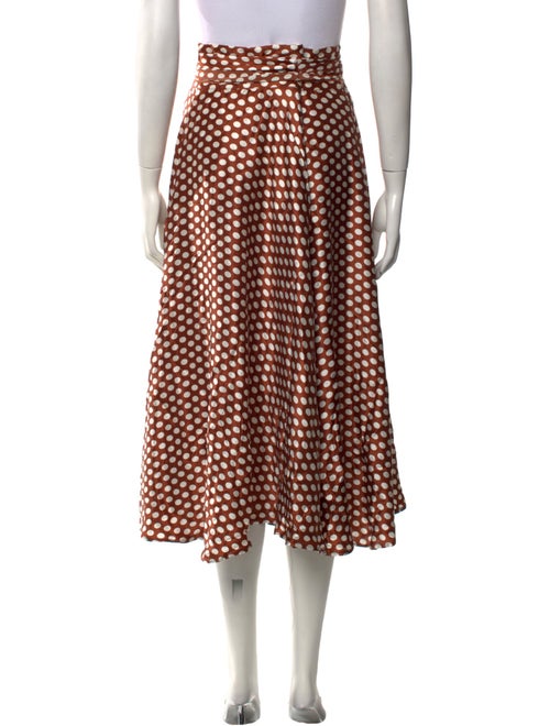 Diane von Furstenberg Polka Dot Print Midi Length Skirt