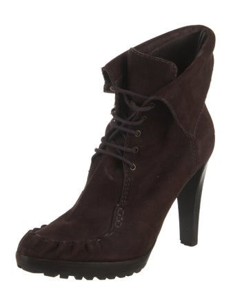 Diane von Furstenberg Suede Lace-Up Boots
