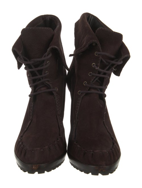 Diane von Furstenberg Suede Lace-Up Boots