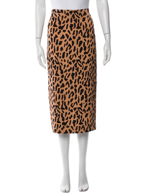 Diane von Furstenberg Animal Print Midi Length Skirt