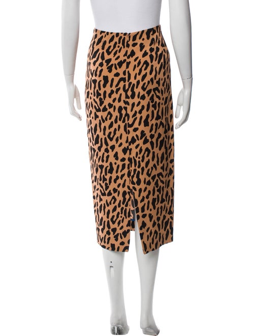 Diane von Furstenberg Animal Print Midi Length Skirt