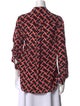 Diane von Furstenberg Silk Printed Button-Up Top