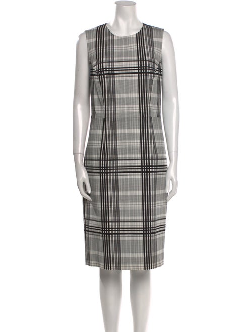 Diane von Furstenberg Plaid Print Knee-Length Dress