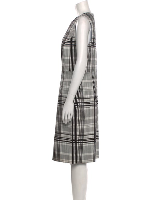 Diane von Furstenberg Plaid Print Knee-Length Dress