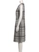 Diane von Furstenberg Plaid Print Knee-Length Dress