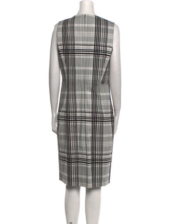Diane von Furstenberg Plaid Print Knee-Length Dress
