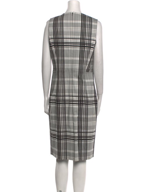 Diane von Furstenberg Plaid Print Knee-Length Dress