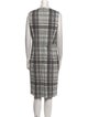 Diane von Furstenberg Plaid Print Knee-Length Dress