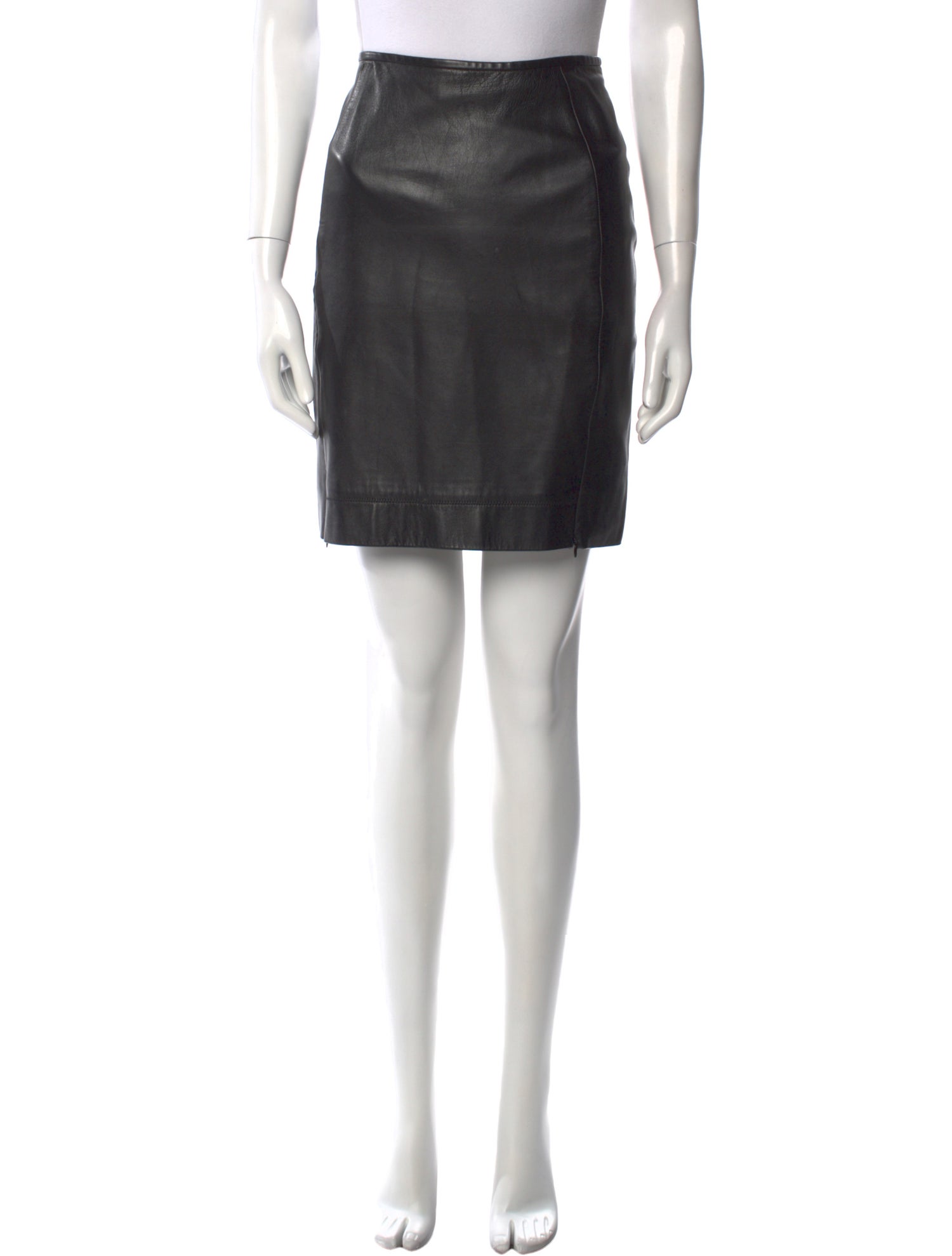 Diane von Furstenberg Leather Mini Skirt