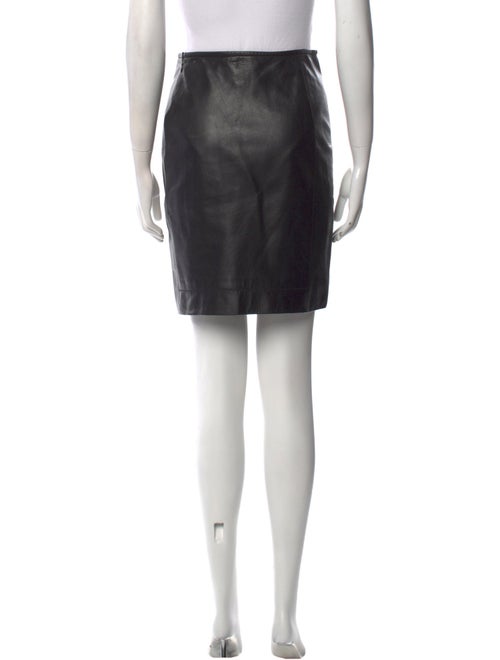 Diane von Furstenberg Leather Mini Skirt