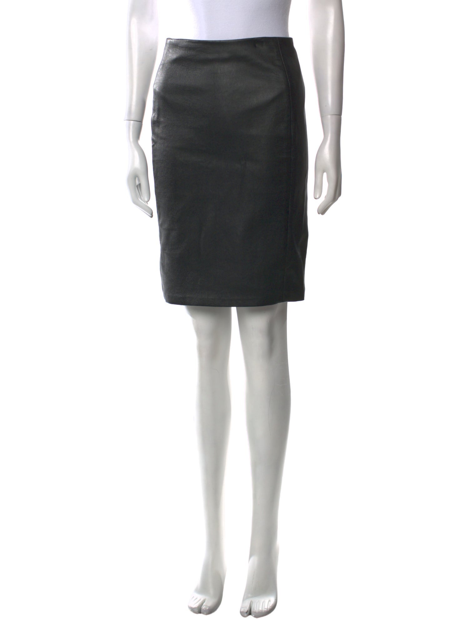 Diane von Furstenberg Leather Knee-Length Skirt