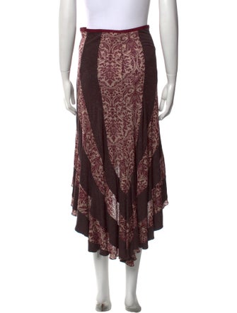 Diane von Furstenberg Printed Midi Length Skirt