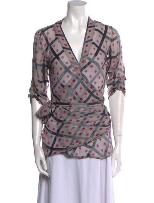 Diane von Furstenberg Printed V-Neck Top