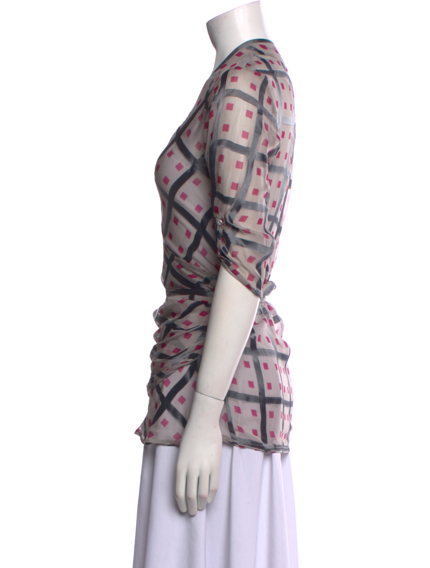 Diane von Furstenberg Printed V-Neck Top