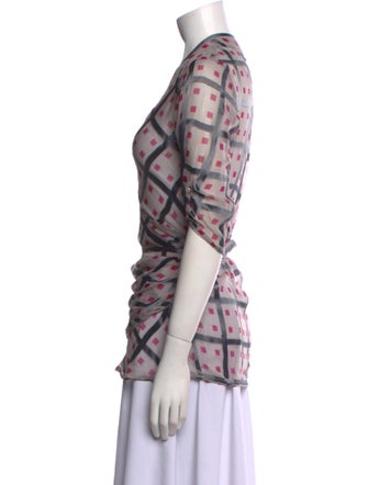 Diane von Furstenberg Printed V-Neck Top